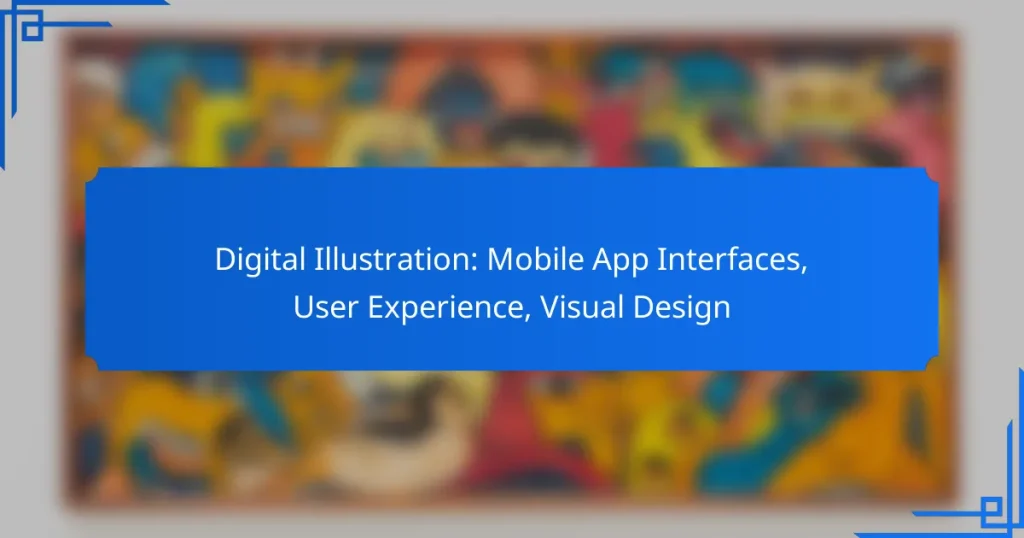Digital Illustration: Mobile App Interfaces, User Experience, Visual Design