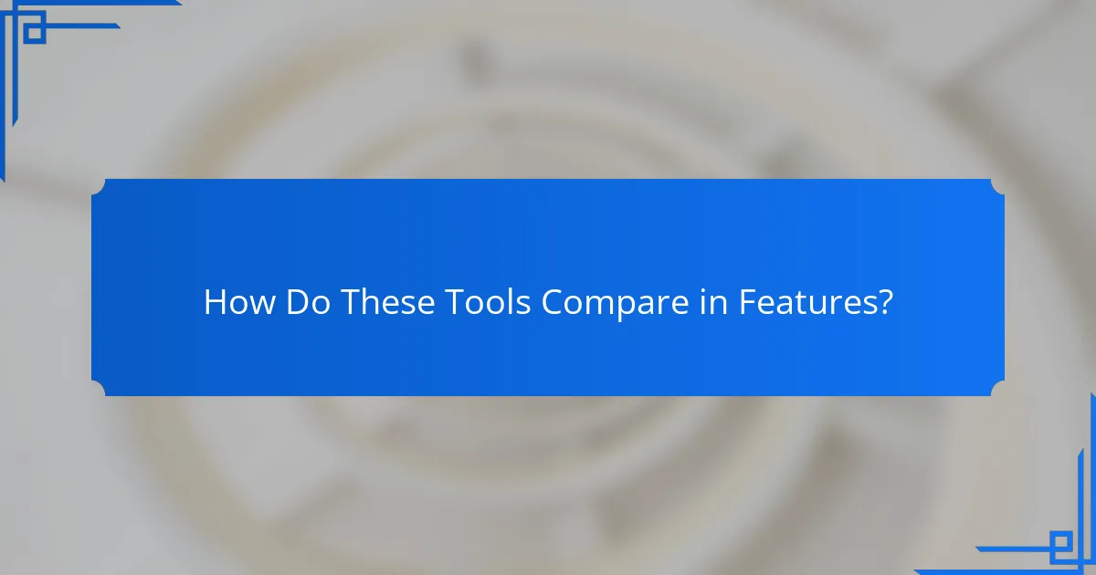 How Do These Tools Compare in Features?