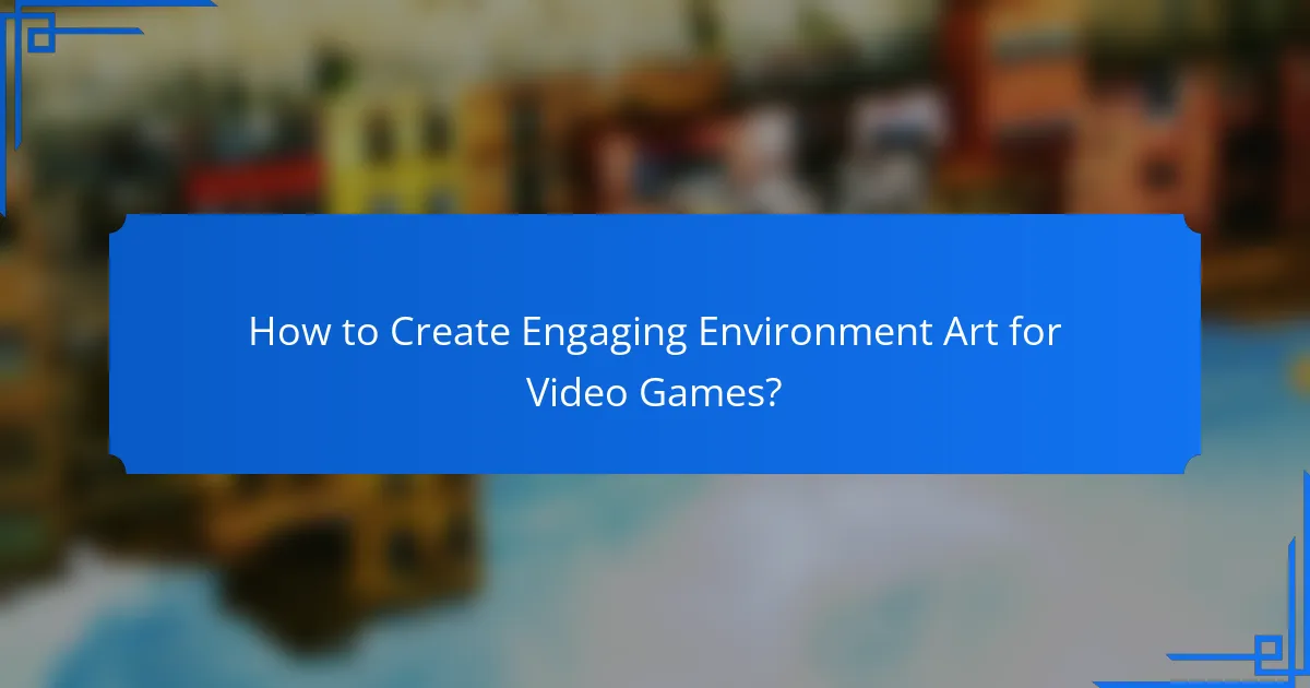 How to Create Engaging Environment Art for Video Games?