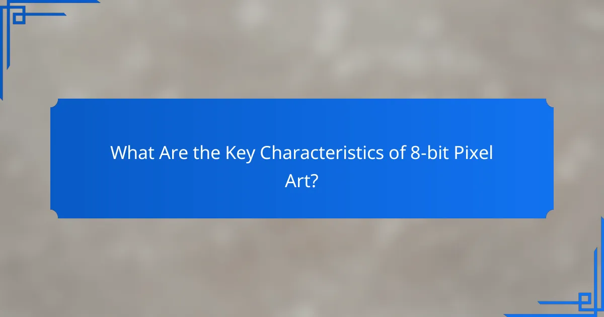 What Are the Key Characteristics of 8-bit Pixel Art?
