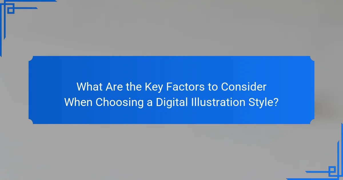 What Are the Key Factors to Consider When Choosing a Digital Illustration Style?
